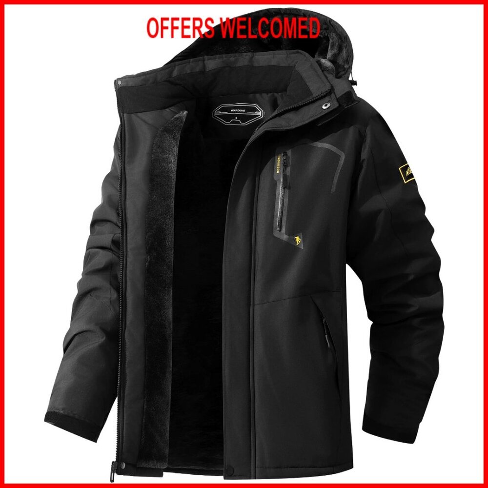 Waterproof Ski Jacket with Fleece Lining for Winter Snowboarding